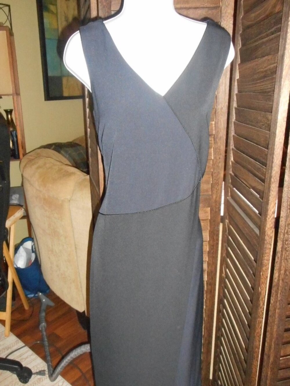 NWOT Donna Karan mixed media navy & black dress, size 6